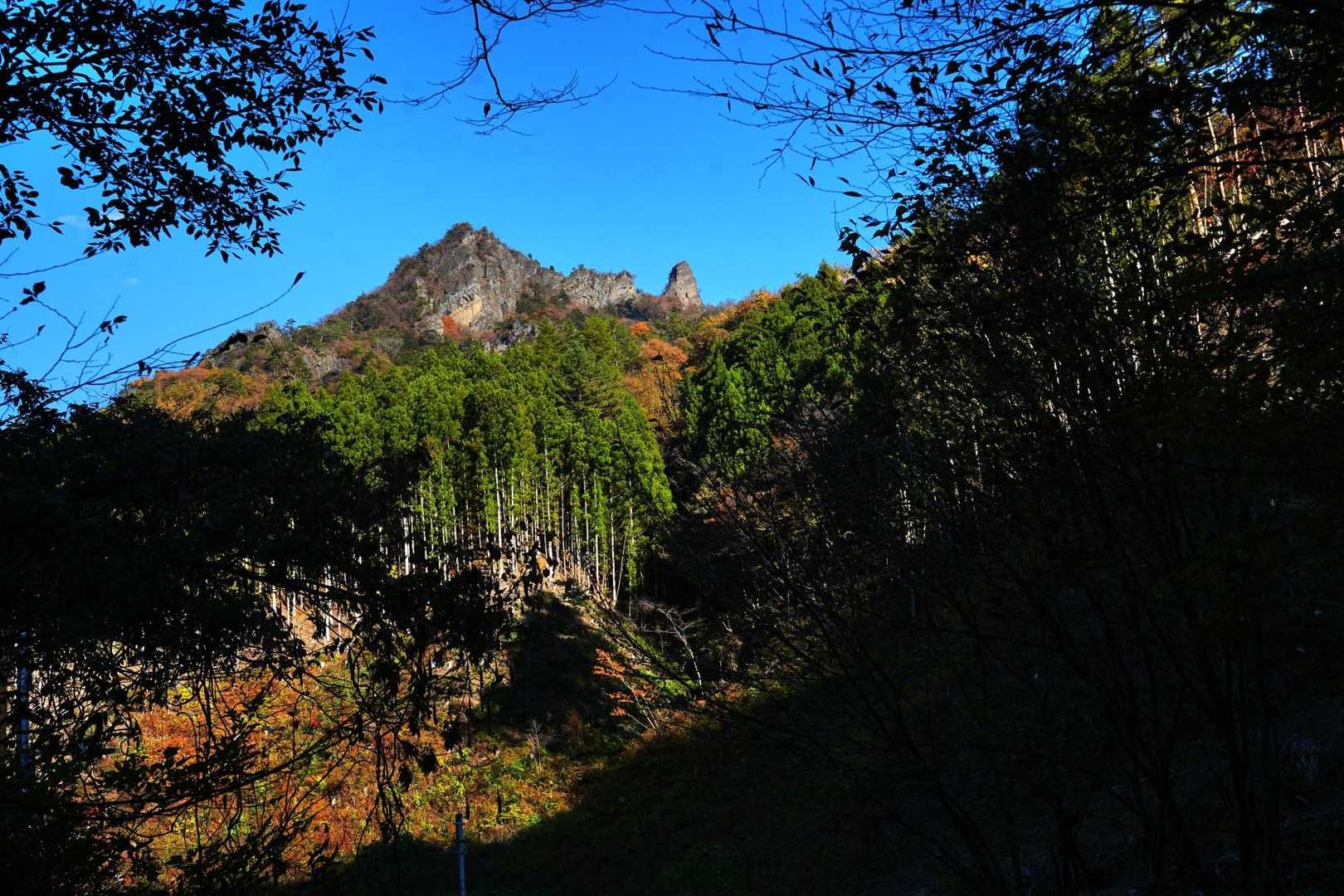 表妙義の白雲山方面を見ながらゴール
今日も紅葉を楽しめました