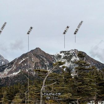 ギボシから権現岳が見えますが、すでにそこに行く気はありません(笑)