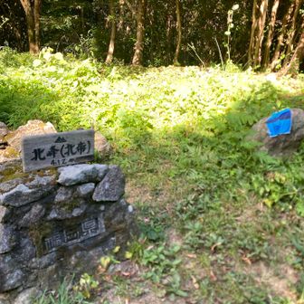 北峰(眺望なし)
右側の石の上に落とし物のタオルあります！