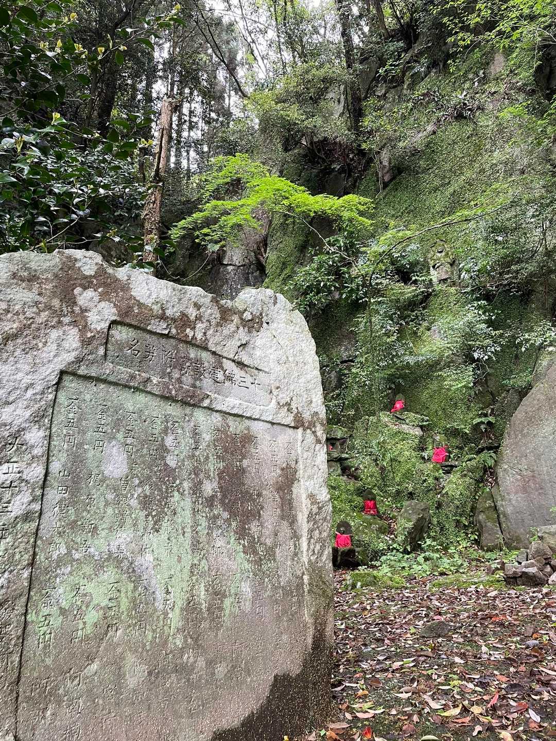 十三仏群の裏が登山道