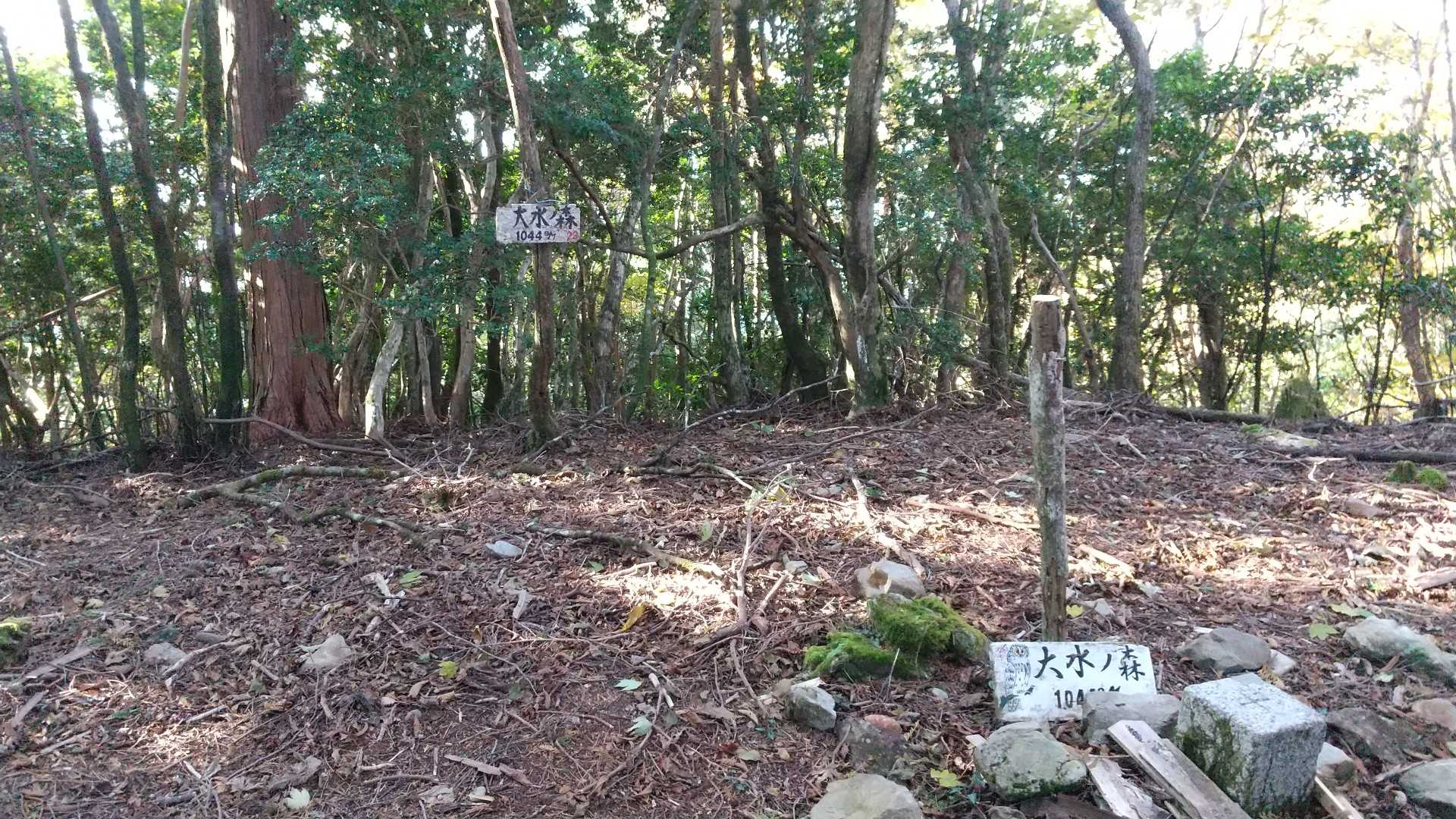 三等三角点
◬大水の森1045.12ｍ