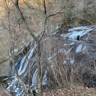 袋田の滝を真横から見る感じなのかな。
木🪾がなければいいのに