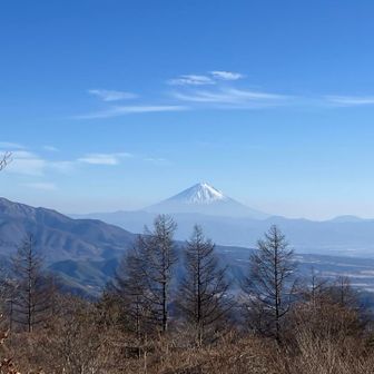 天女山展望台にて、富士山見納めです👋
だいぶ体調も回復してきました。