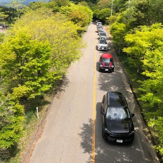 駐車待ちの長い列は短くなることはありません。(夕方になってもこの状況は変わりませんでした。)