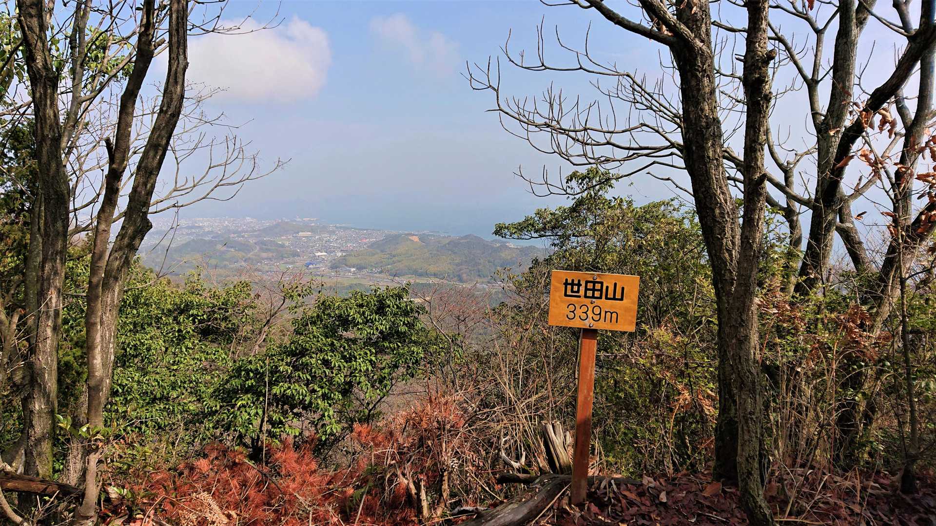 世田山頂上に到達！
眺望は晴れてるんだけど霞んでます・・・
