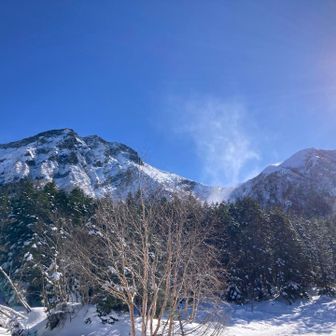 雪が舞ってます