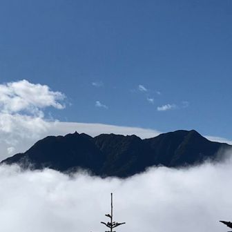 ☁️の上から鳳凰三山⛰️ステキ！
2分前には全部隠れてたのに…lucky✌️