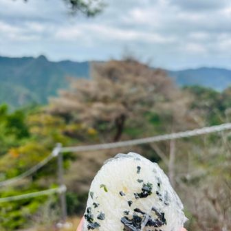 風も無く穏やかな山頂で
ゆったりランチタイム🍙