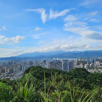 陽明山方面はまだ雲がかかってる☁️