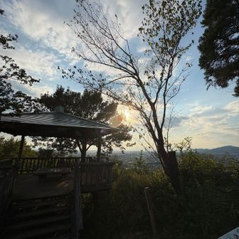 山頂にて