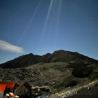今日登る中白根山と間ノ岳方面