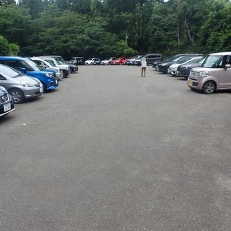 道路整理の方はいなくなっていましたが、まだまだ駐車場は満車に近かったです。