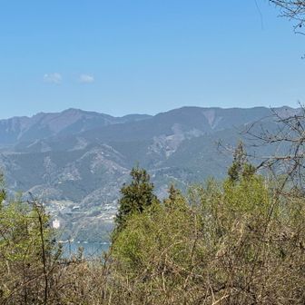 陣馬山が見える