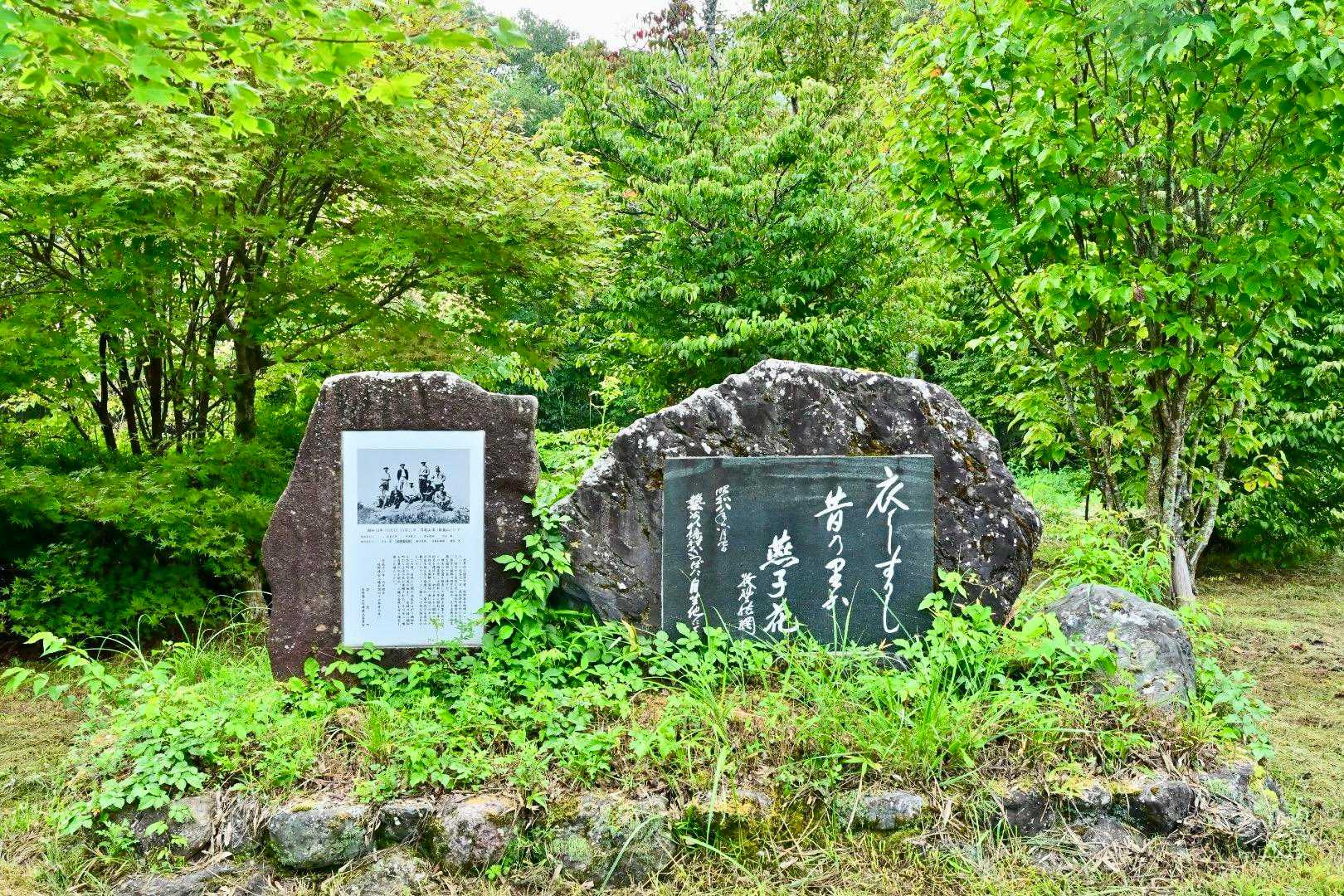 牧野博士の石碑があります