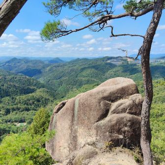 南：麓から見えた大岩