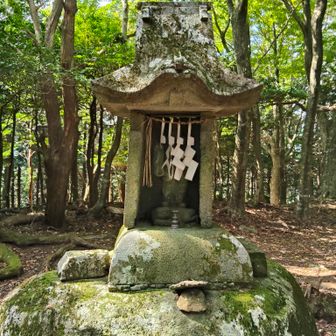 山頂には祠が安置されている