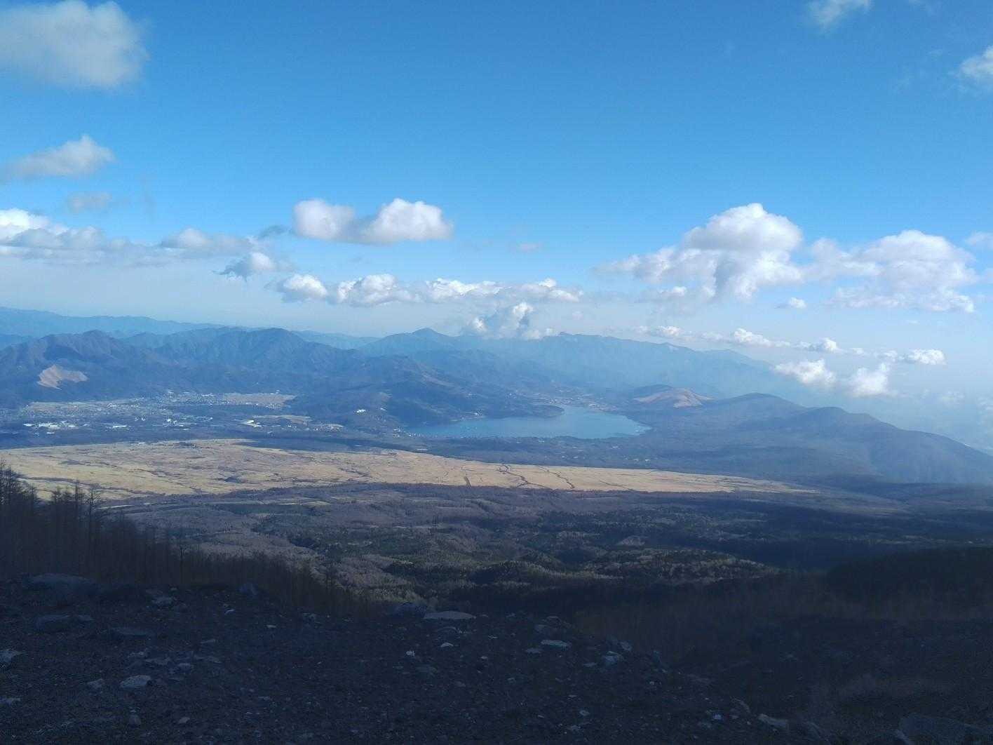 山中湖がよく見えました。