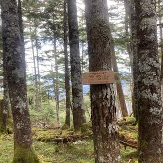 笠松山　雪がちらほら、、、