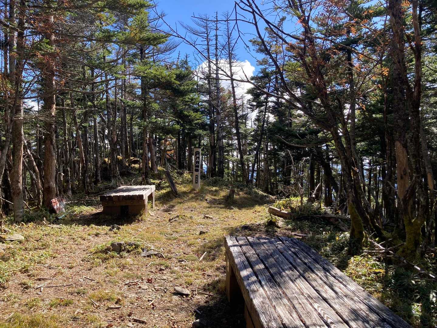 水晶山の山頂
展望は無し