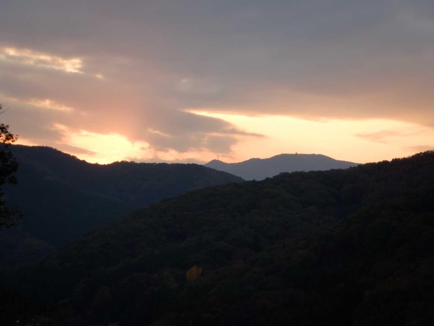堂平山の夕映え