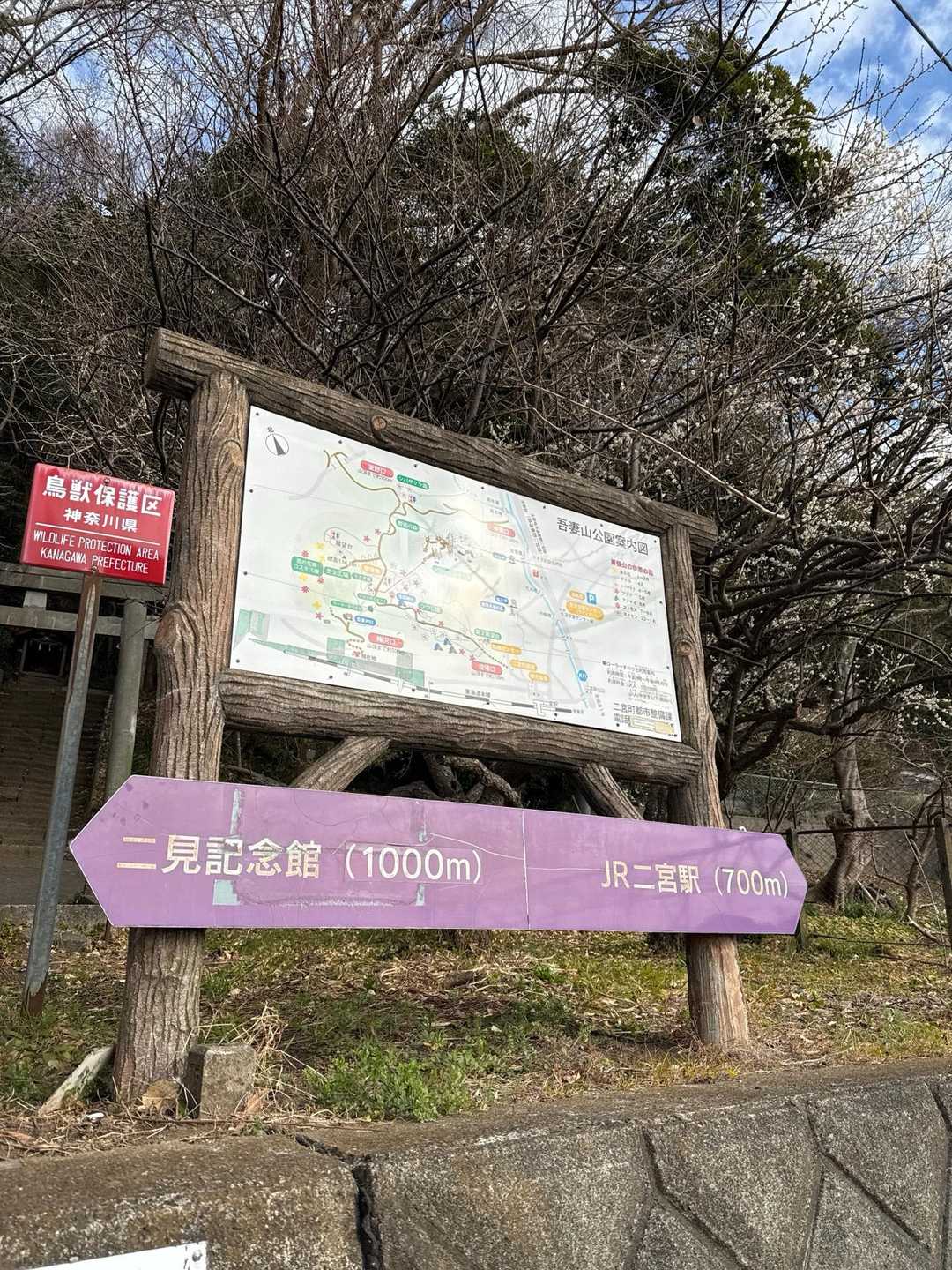 登山道を降りて下山しました。
ここから二宮駅までは国道を700M位歩きます。