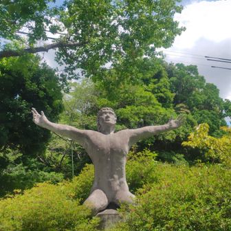 国民宿舎でゴール。パラグライダー場でやったポーズはコレでした🙌🤭