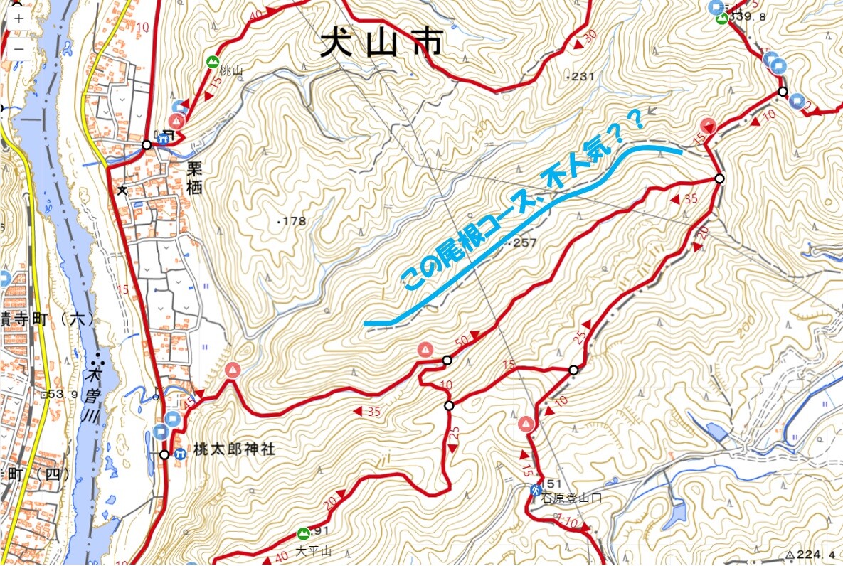 大平山 東山 愛知県犬山市 謎の尾根コースが気になって 笑 Tamuroさんの鳩吹山の活動日記 Yamap ヤマップ