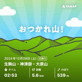 生駒山・神津嶽・大原山 おつかれ山⛰️

駆け込みやけど、龍見られて良かったです🐉