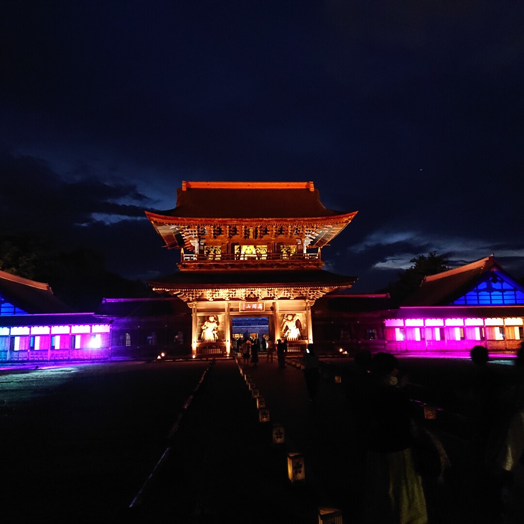 国宝瑞龍寺 夜のライトアップ 高岡市-2022-08-13 / ゆうごうさんの高岡市の活動データ | YAMAP / ヤマップ