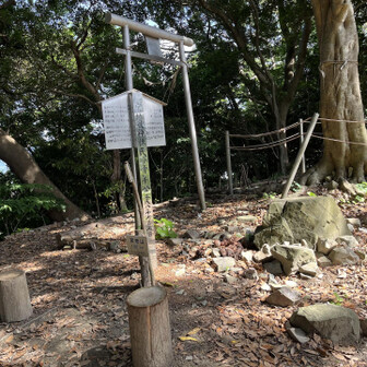 山頂には鳥居⛩️がある
