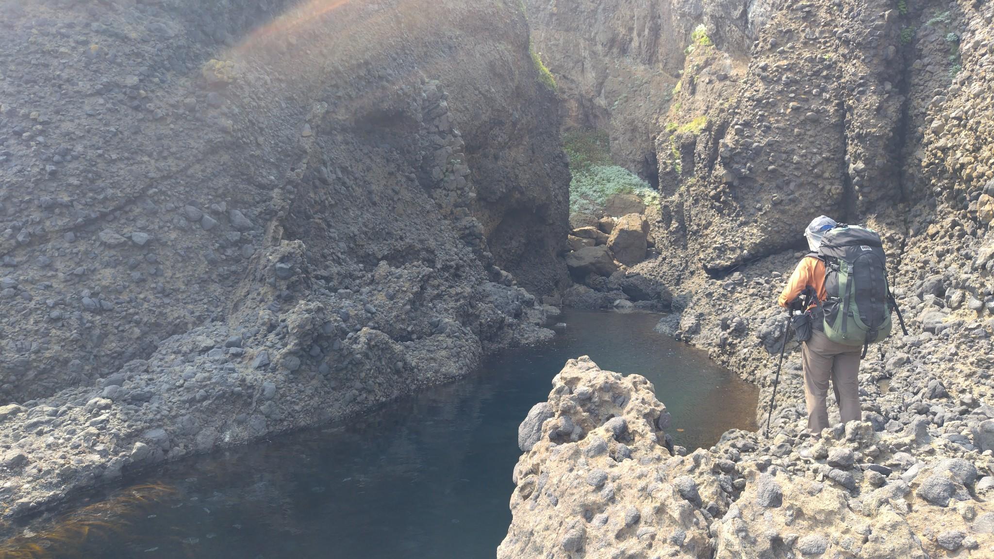 トッカリ瀬のＶ字地形エリアは、潮位が多少上がっても難易度はそれほど変わりません。