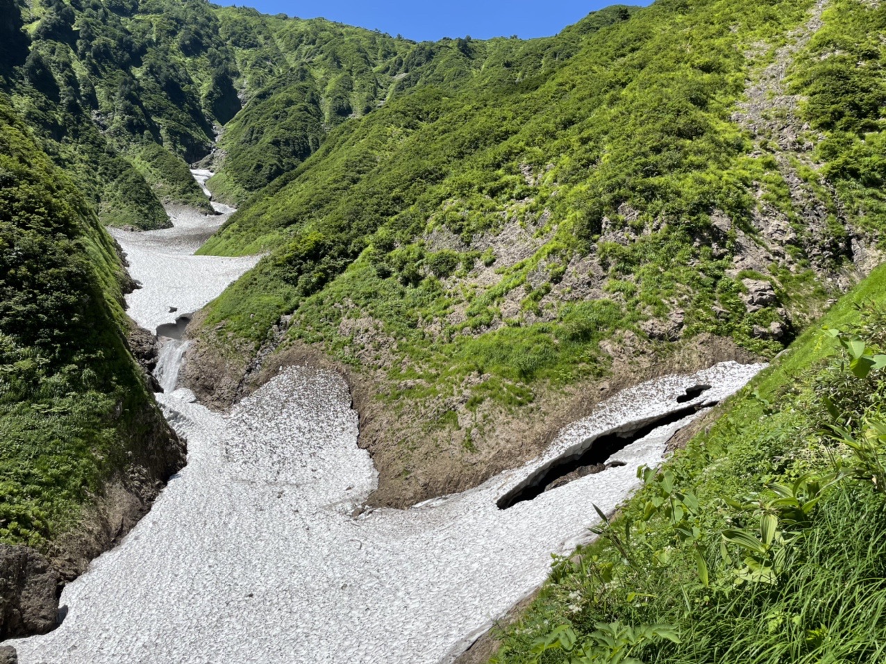 荒沢岳の万年雪 Tekkoさんの越後駒ヶ岳 八海山 荒沢岳の活動日記 Yamap ヤマップ