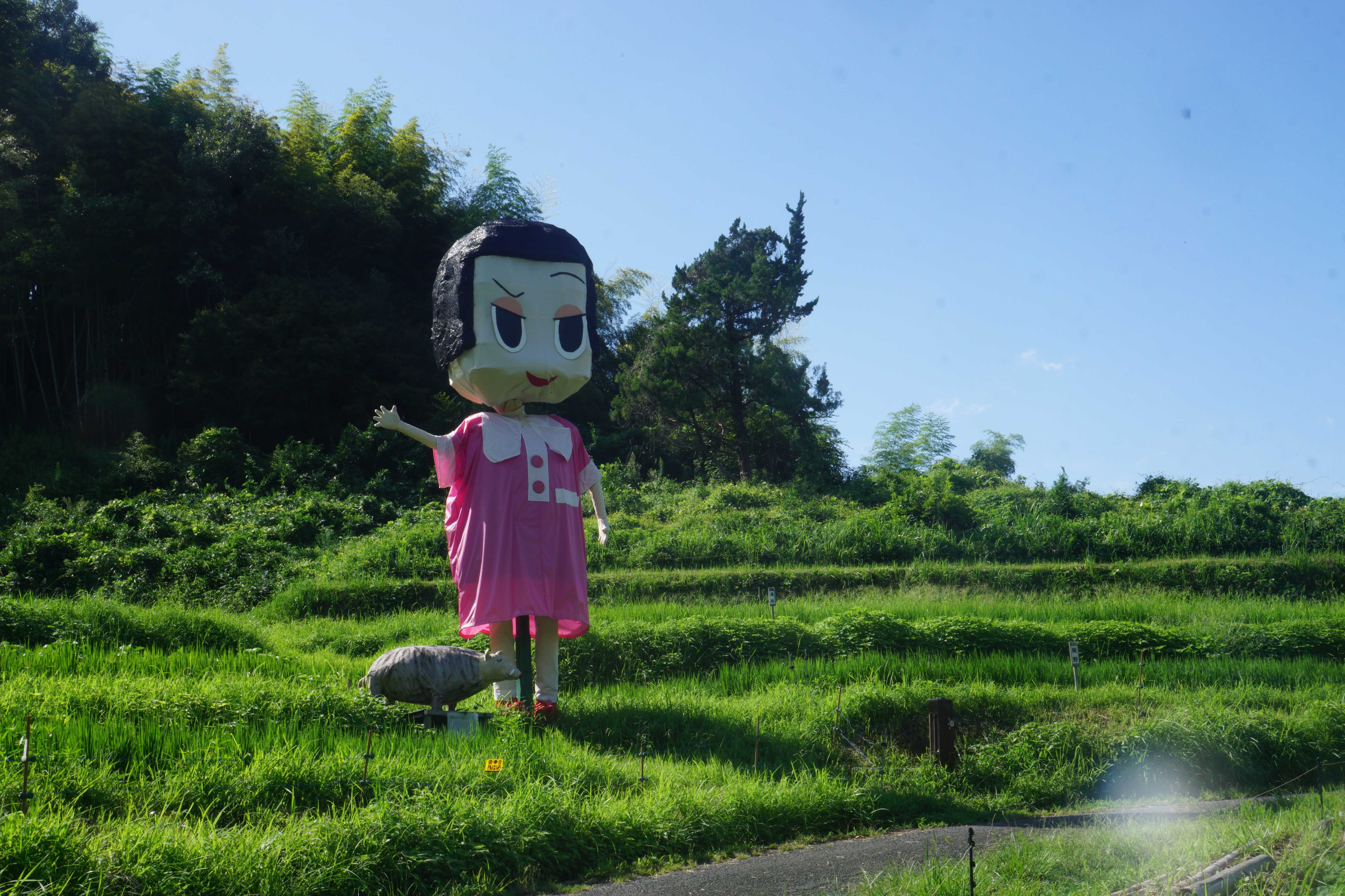秋の棚田の案山子ロード アスカ彼岸花祭り 明日香村稲渕で準備中 19 08 21 N Fukuokaさんの高取山の活動データ Yamap ヤマップ