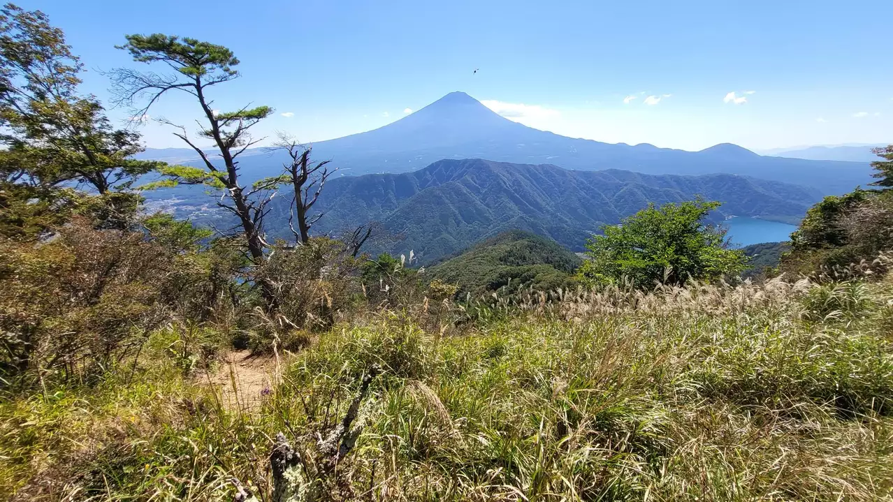 関東圏の山に登ると山頂ではどうしても富士山を探してしまうけど、富士山の本場山梨だとその富士山も特に格好がいいね。