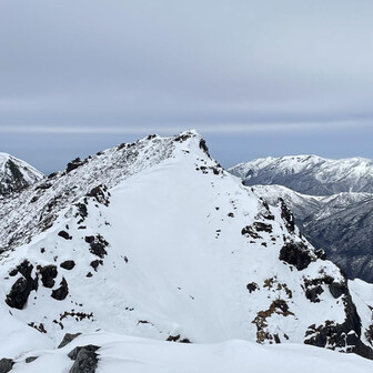 オキから見たトマ
まだ雪❄️は少ない