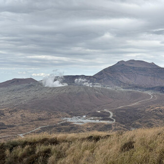 火口も見えます