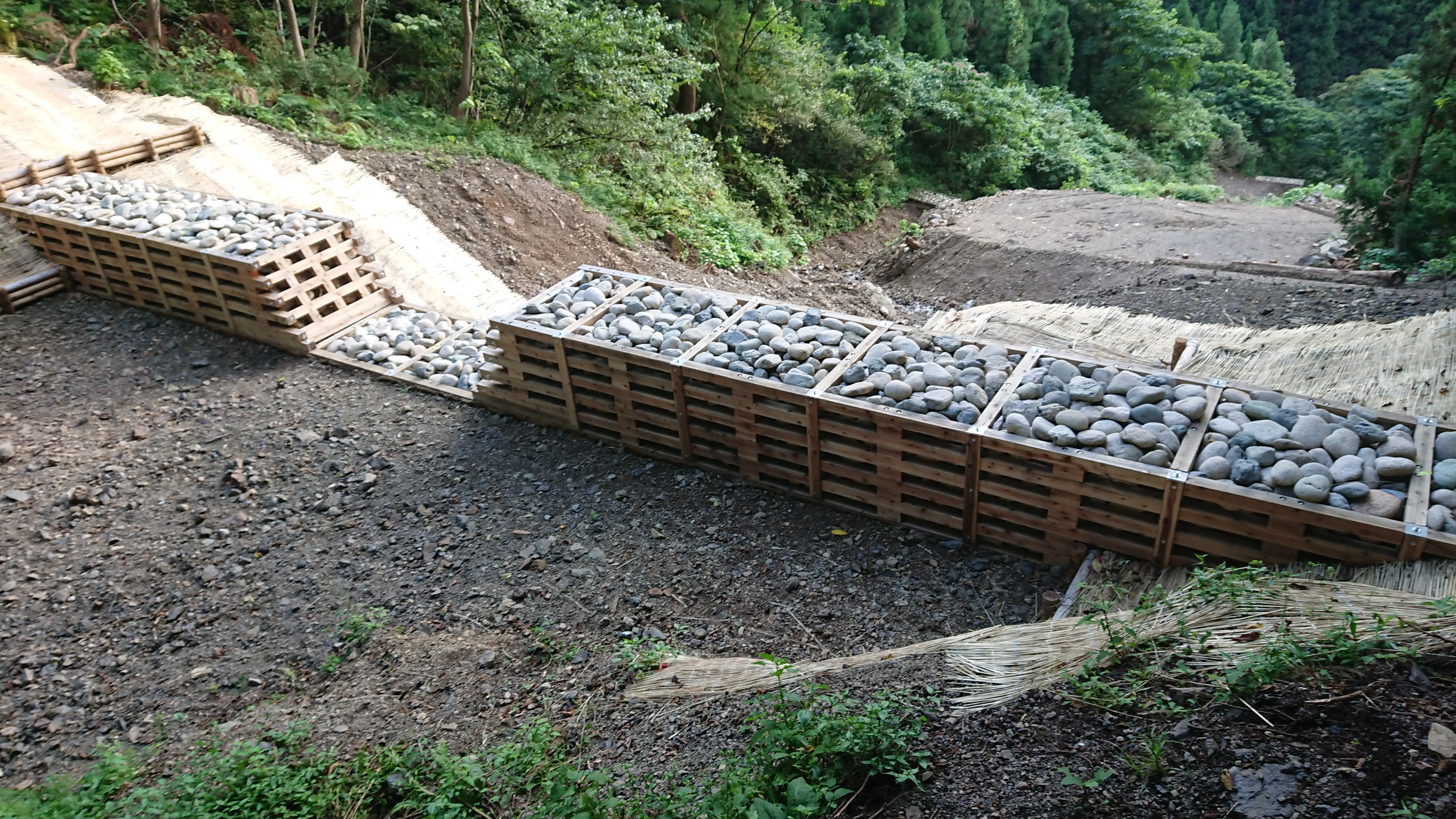 木六山・銀次郎山 おっ❗新しくこんなものが
おかげでヒルの生息圏一網打尽
ここから下は道に草は全くなくなりました。

