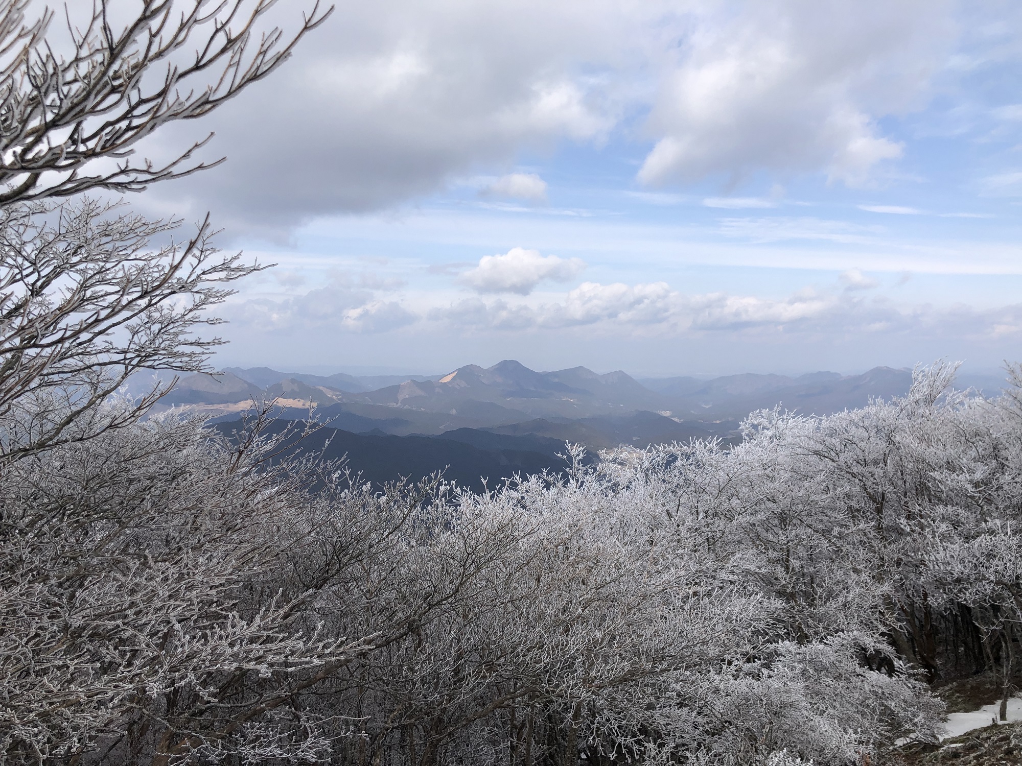 休日ツアー登山 霧氷を見に三峰山へ Yuzさんの三峰山 学能堂山の活動データ Yamap ヤマップ