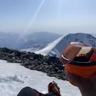 山頂でドリップコーヒーをいただきます