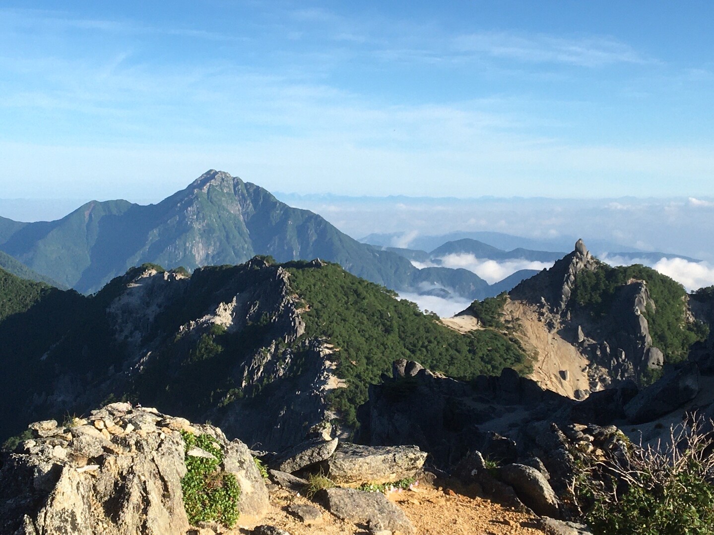 梅雨明けの青空嬉し 鳳凰山 ほりさんの鳳凰山 地蔵岳 観音岳 薬師岳の活動日記 Yamap ヤマップ