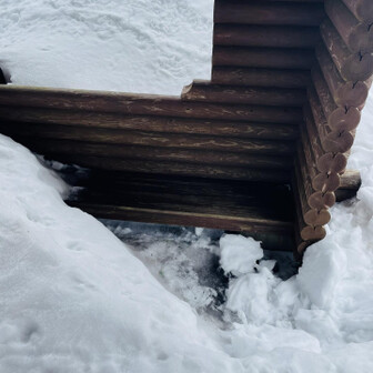 蘇武岳 角部のみ雪が無かったので、ここで休憩😁