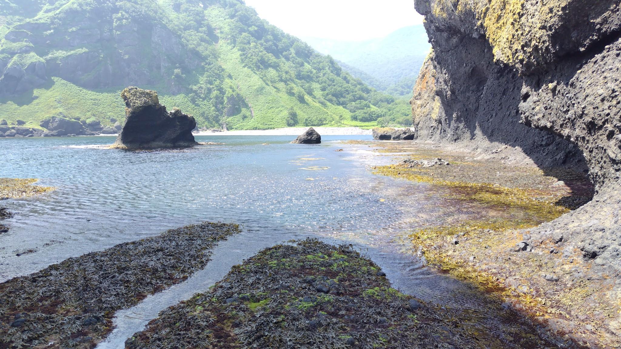 へつらずに進めるので、ザクザク進み、ひんやりと海水が心地よい。