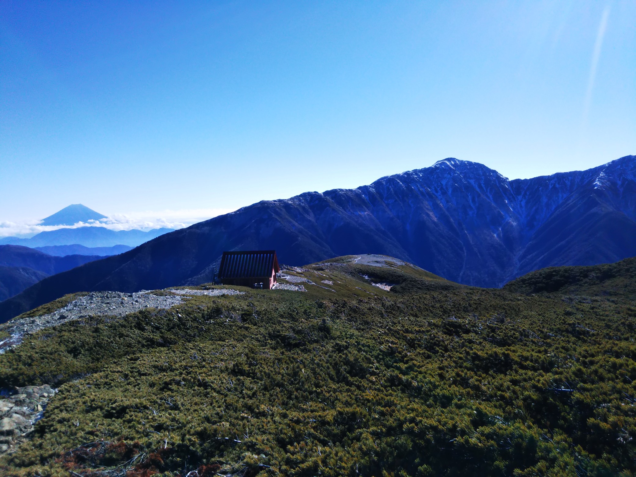 今年最後の南ア登山か 烏帽子岳 前小河内岳 小河内岳 バクホンさんの塩見岳 権右衛門山 蝙蝠岳の活動データ Yamap ヤマップ
