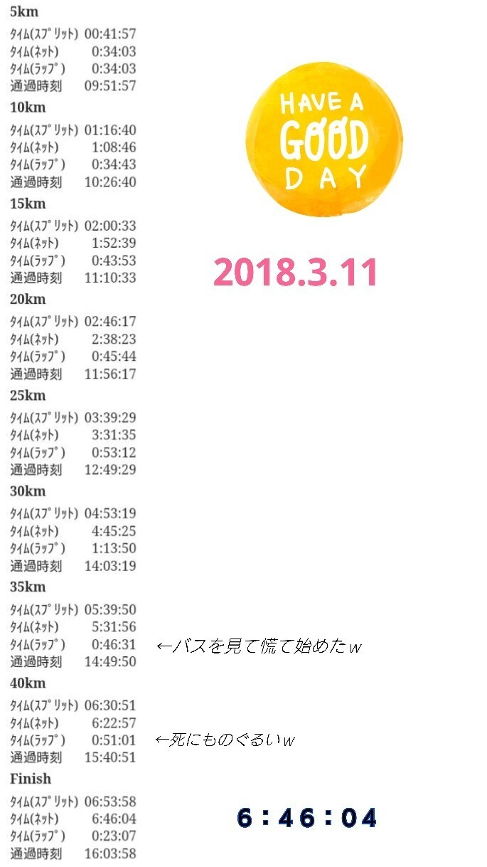 名古屋ウィメンズマラソン 18 3 11 捻挫完治せず ドーピング 笑 逃げ切りゴール 名古屋市の写真52枚目 悪あがきの結果報告 笑 ひどいタイム Yamap ヤマップ