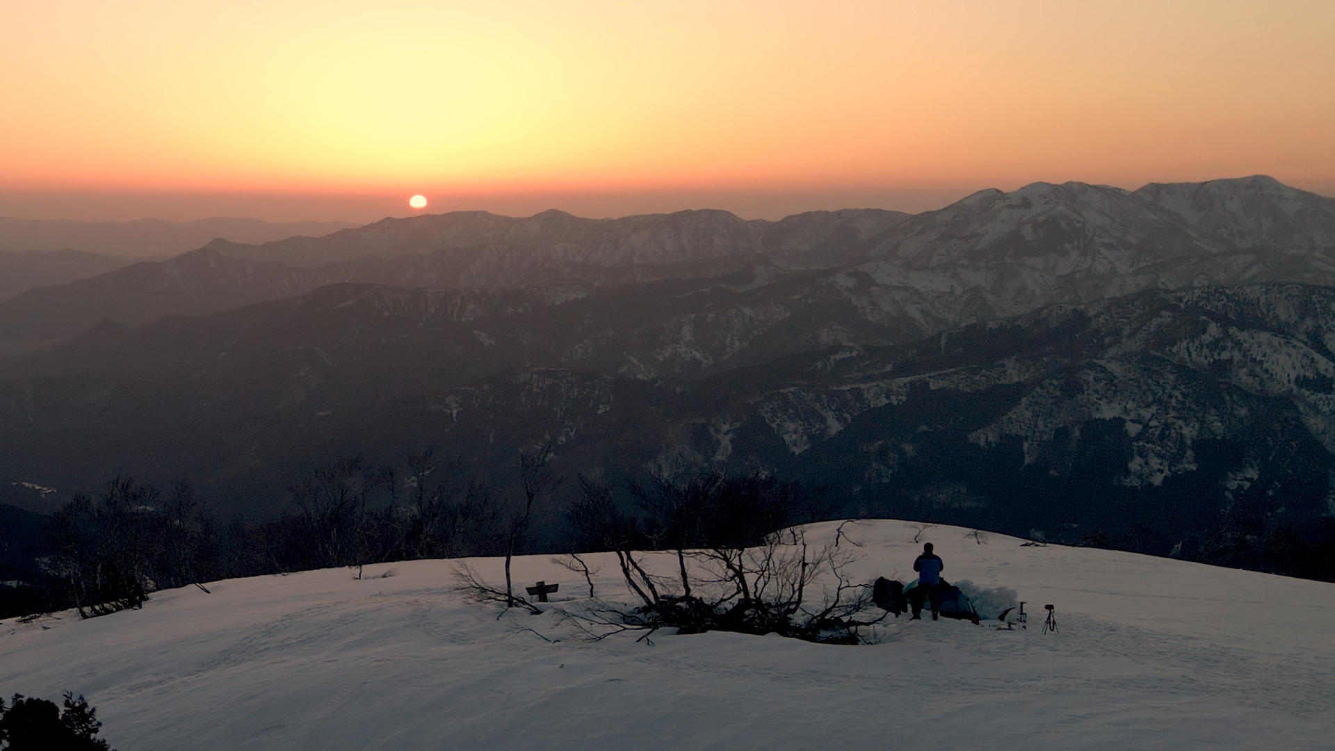取立山 こつぶり山の夕暮れ
