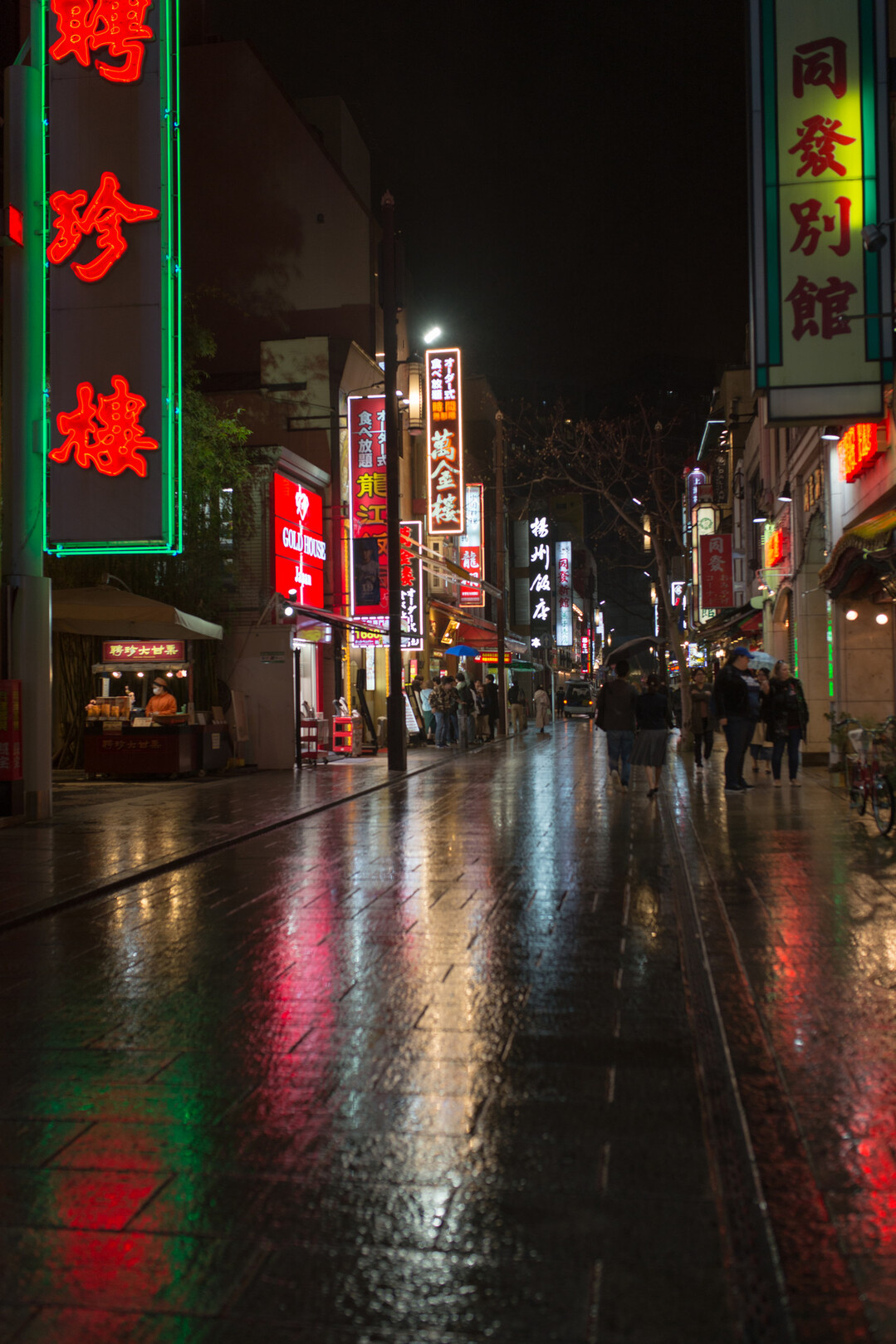 横浜中華街夜景 横浜市 北エリアの写真18枚目 丁度よく路面も濡れて ネオンが滲んできれ Yamap ヤマップ