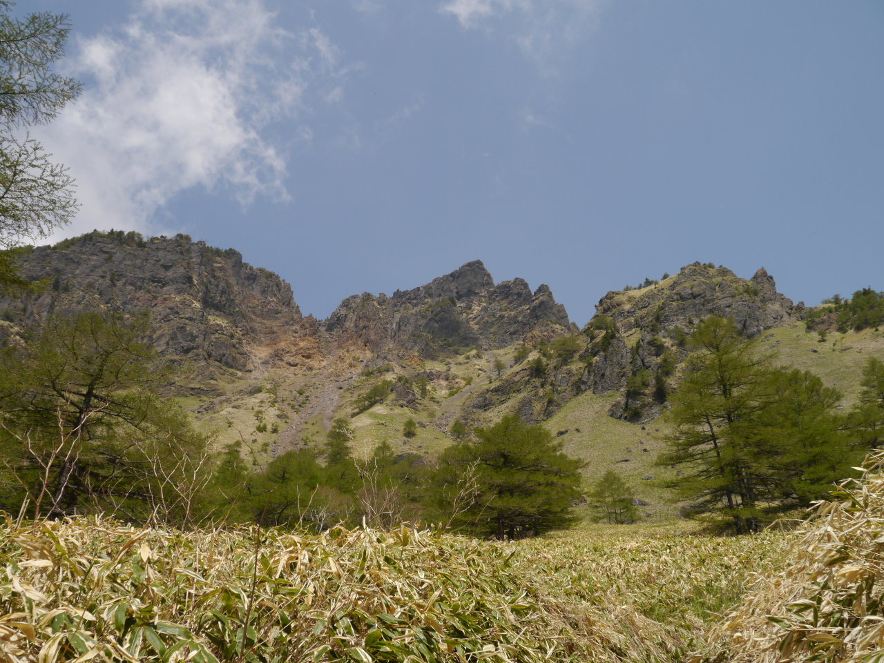 外輪山
トーミの頭、黒斑山の麓まできました