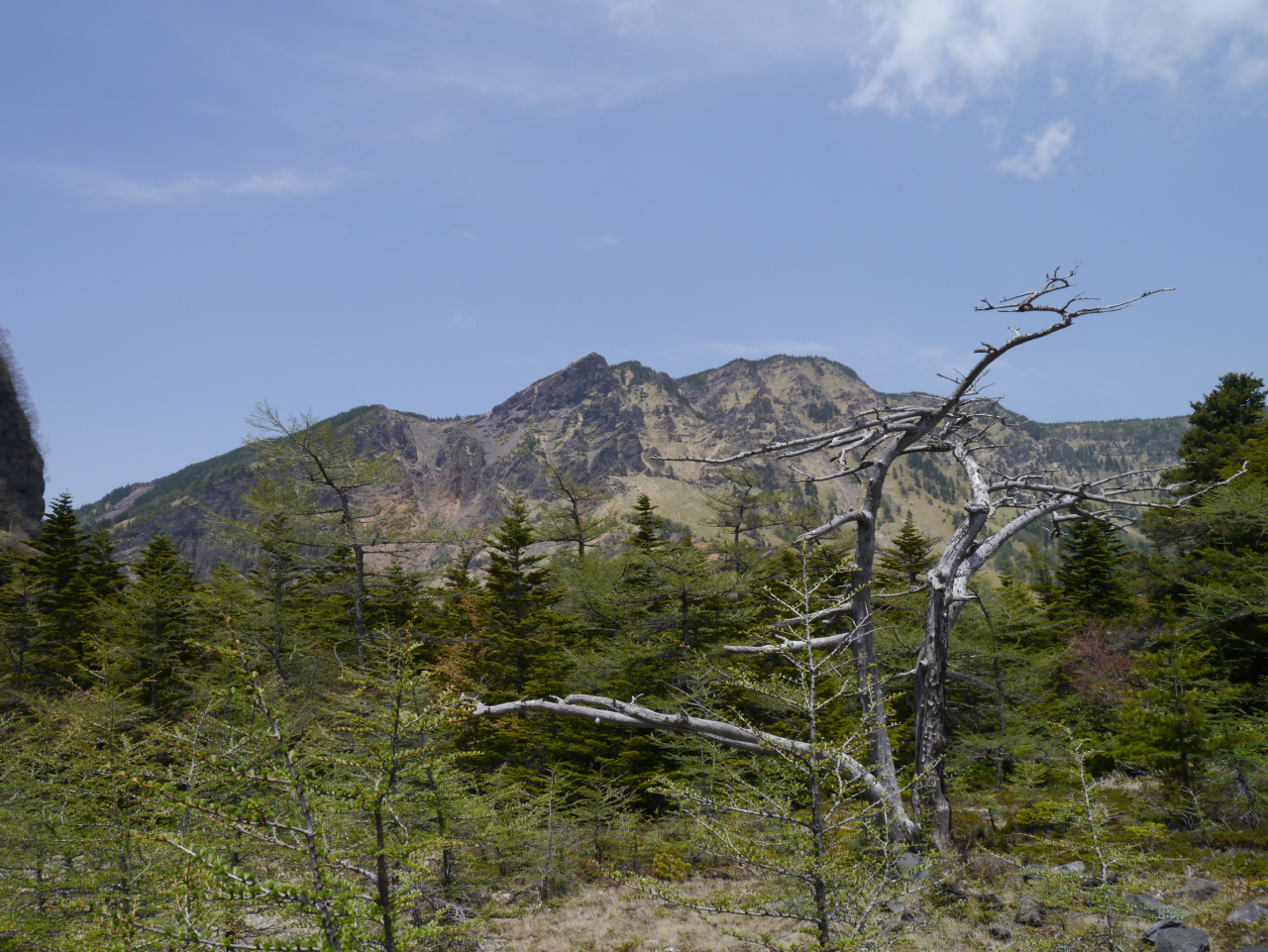 トーミの頭、黒斑山、蛇骨岳の外輪山方向