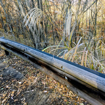 木製のガードレール