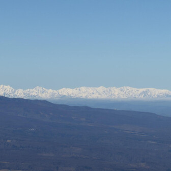北アルプスは真っ白